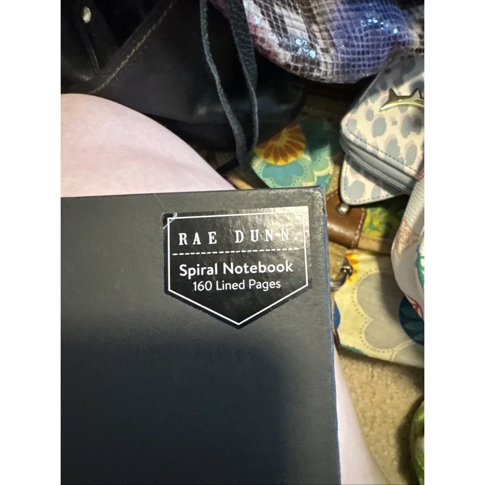 Rae Dunn Faith Hope Love Notebook Black Cover 160 Lined Pages 10x8